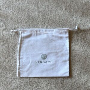 Versace small white dust bag